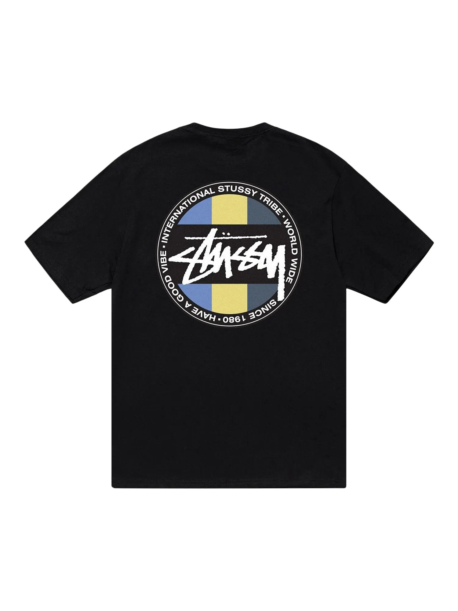 Классическая футболка в горошек Stussy — изображение 2 из 2, черный