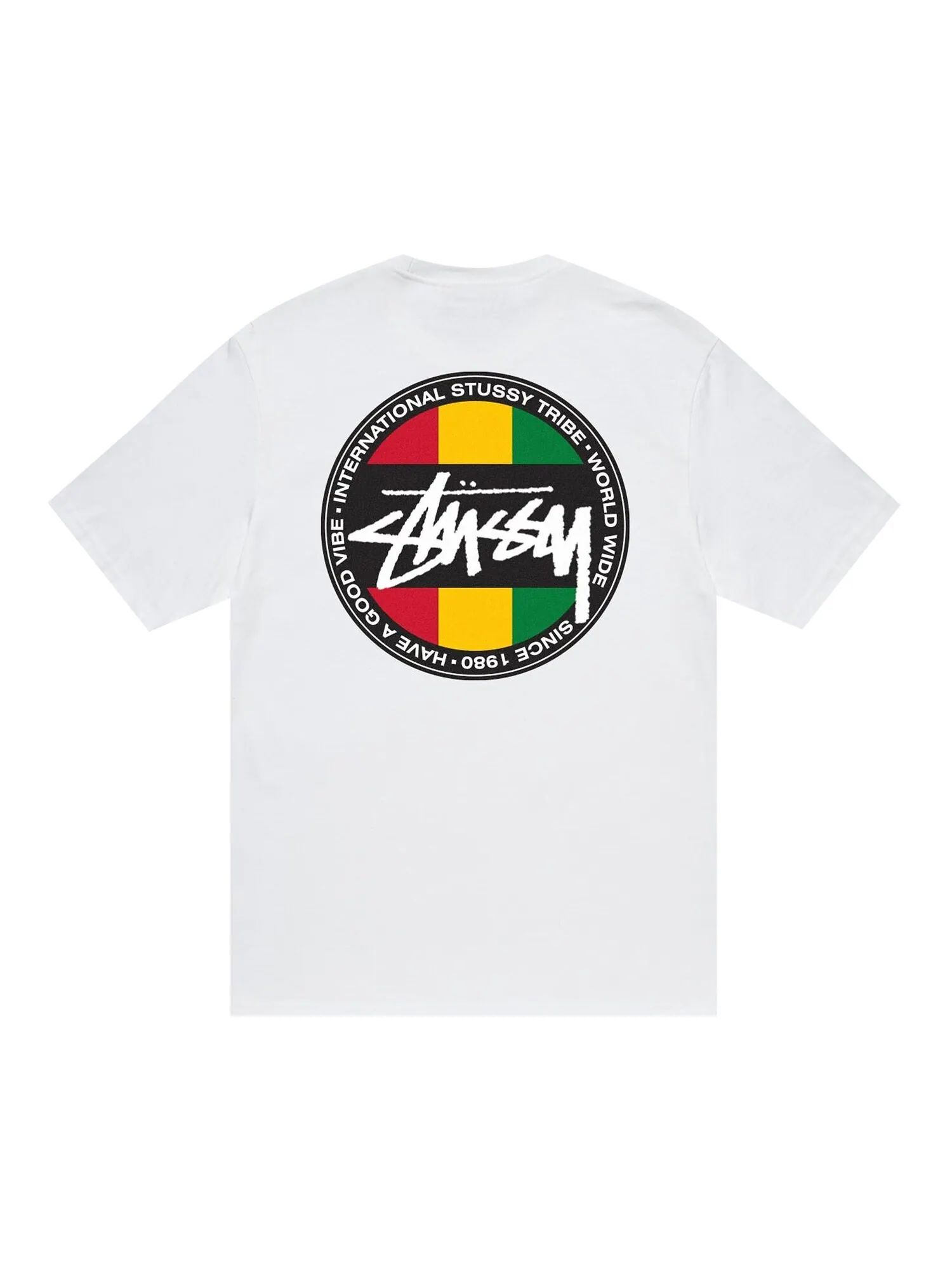 Классическая футболка в горошек Stussy — изображение 2 из 2, белый