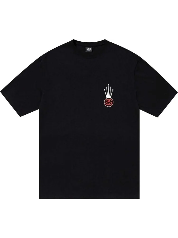 Футболка Stussy Crown Link 'Black' — изображение 1 из 2, черный