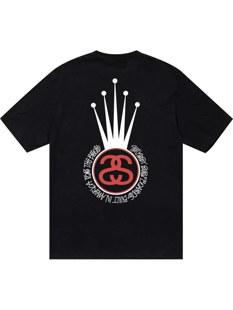 Футболка Stussy Crown Link 'Black' — изображение 2 из 2, черный
