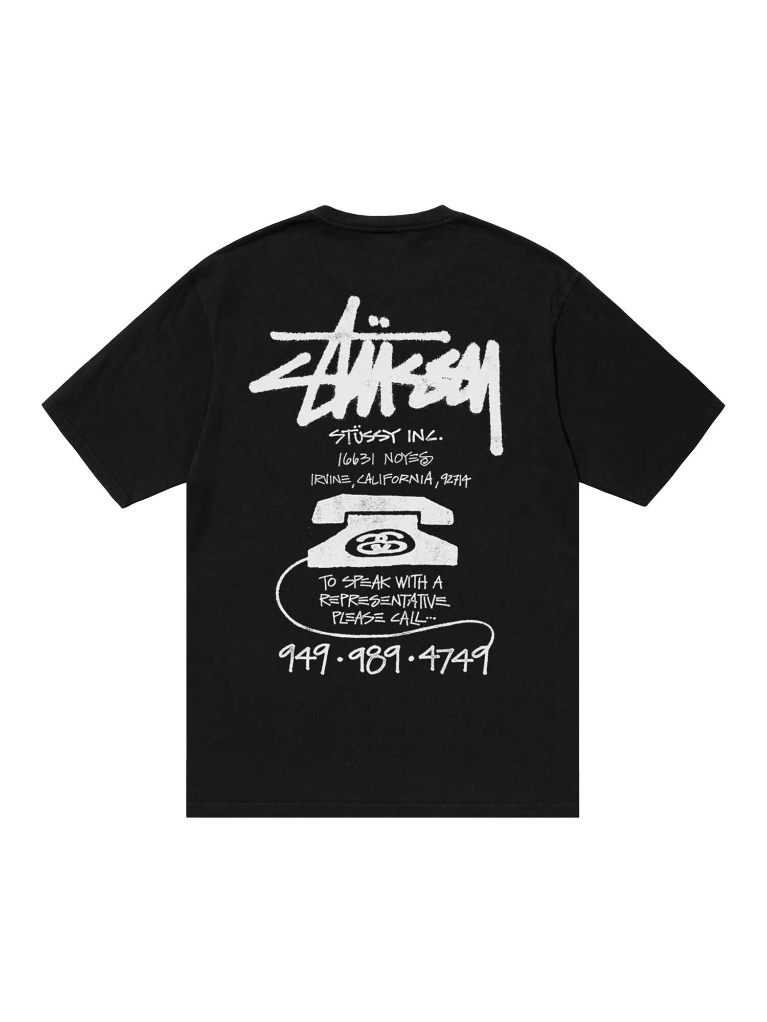 Старая футболка Stussy для телефона — изображение 2 из 2, черный