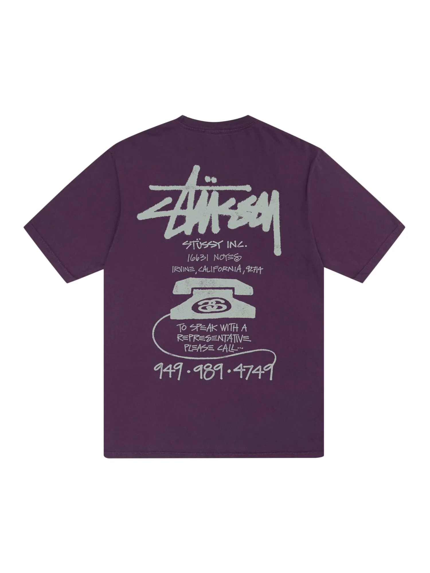 Старая футболка для телефона Stussy — изображение 2 из 2, фиолетовый