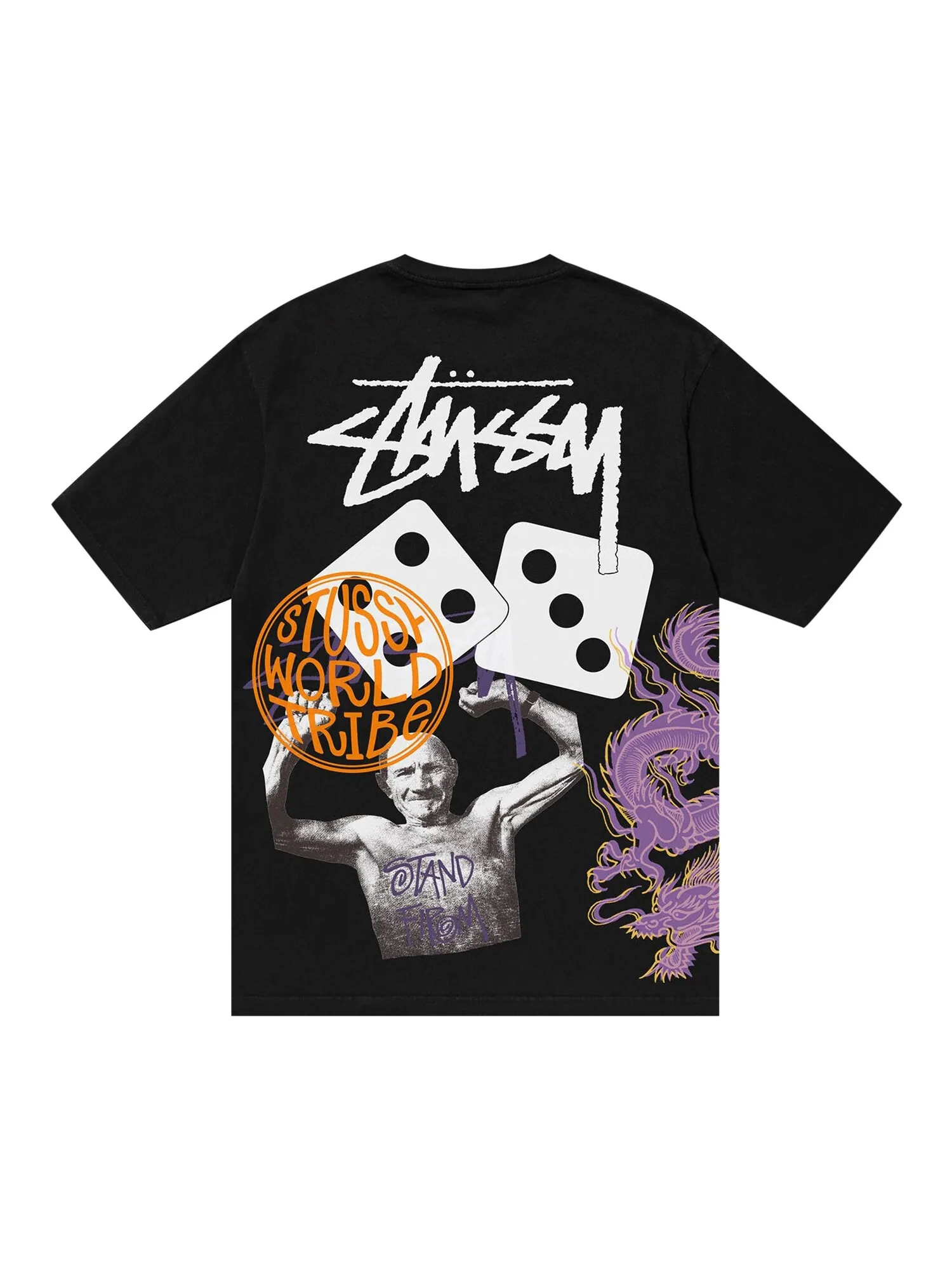 Футболка Stussy Strike, окрашенная в пигмент — изображение 2 из 2, черный