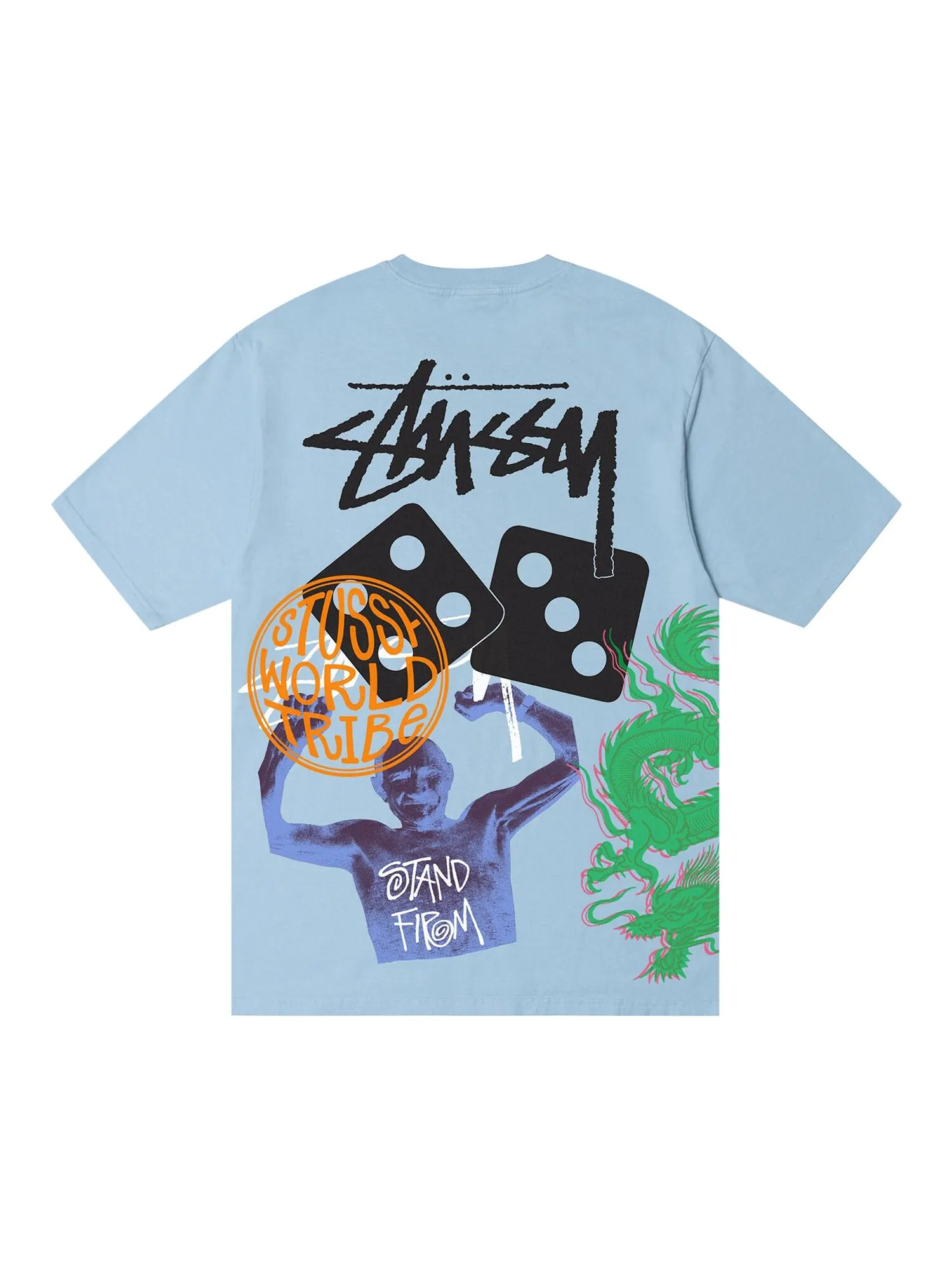Футболка Stussy Strike, окрашенная в пигмент — изображение 2 из 2, синий