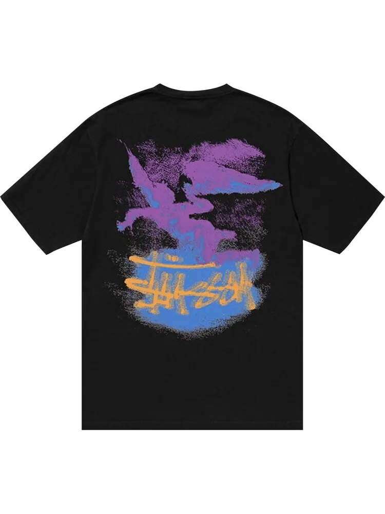Футболка Stussy Fallen Angel Pigment Dyed Tee 'Black' — изображение 2 из 2, черный