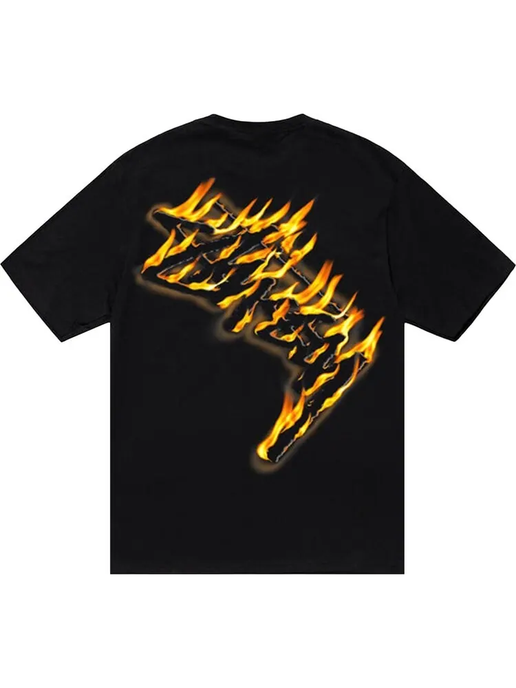 Футболка Stussy Burning Stock Tee 'Black' — изображение 2 из 2, черный