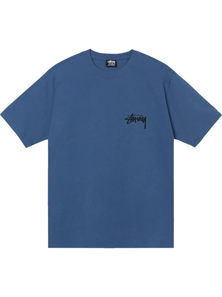 Футболка Stussy Burning Stock Tee 'Midnight' — изображение 1 из 2, синий