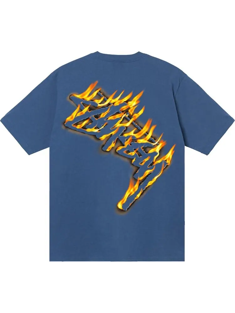 Футболка Stussy Burning Stock Tee 'Midnight' — изображение 2 из 2, синий