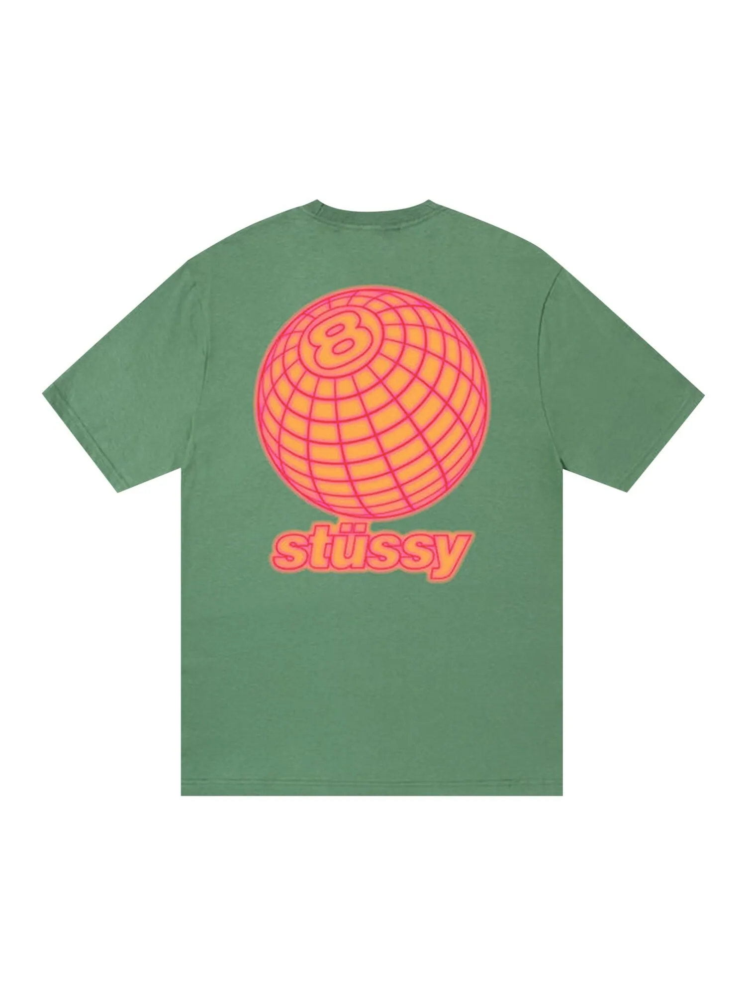 Футболка Stussy с 8 мячами — изображение 2 из 2, зеленый
