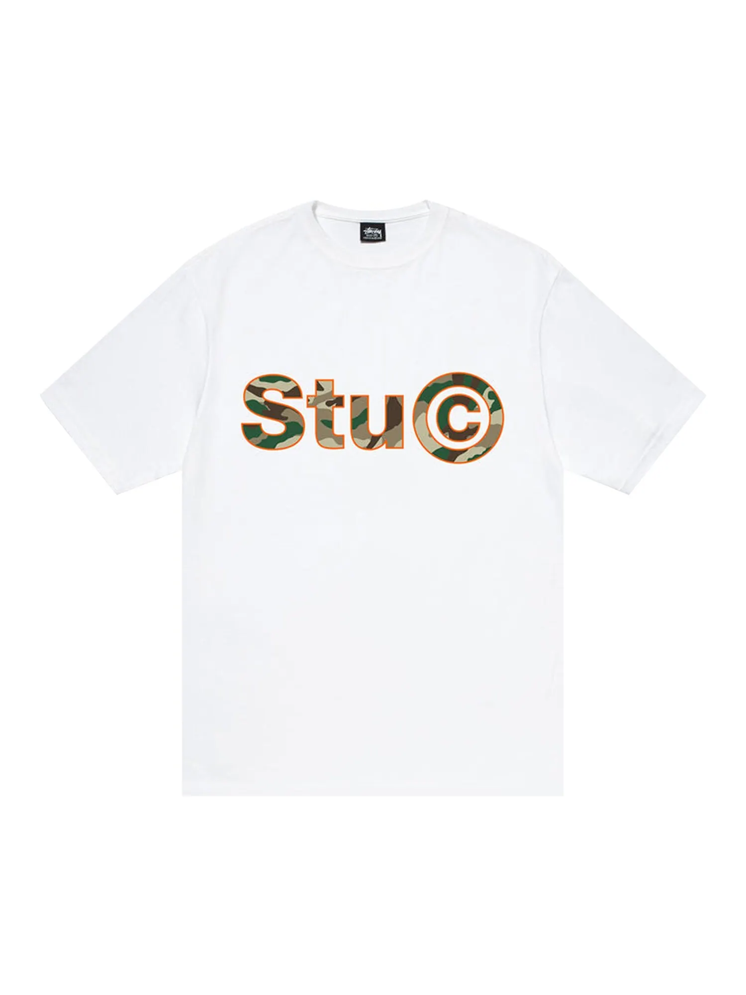 Камуфляжная футболка Stussy Stu C. Белая