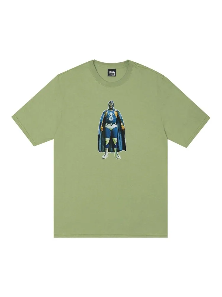 Футболка Stussy Lucha 'Moss' — изображение 1 из 2, зеленый