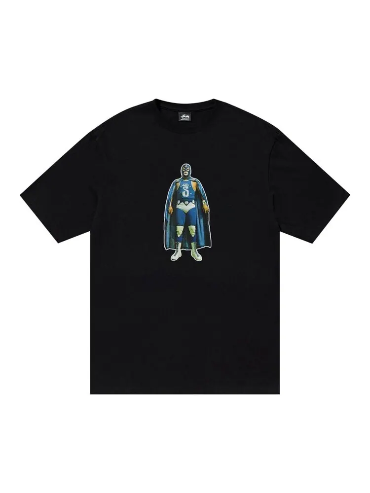 Футболка Stussy Lucha 'Black' — изображение 1 из 2, черный