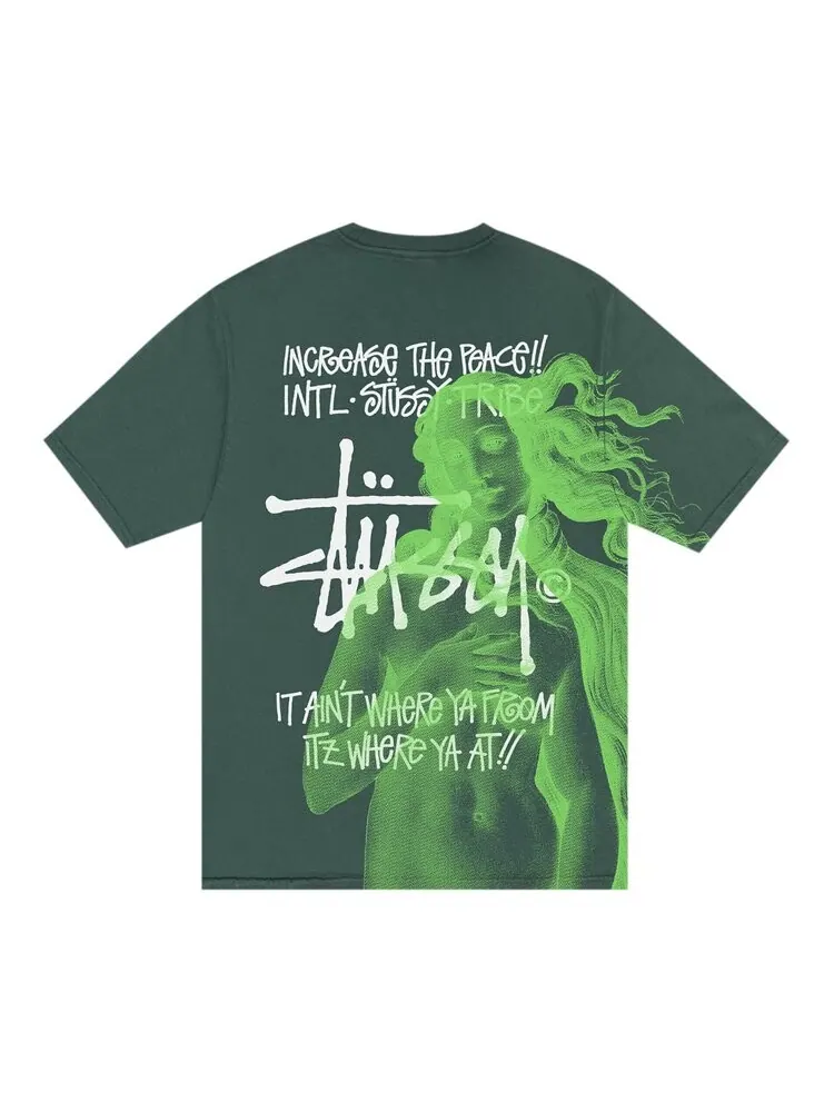 Футболка Stussy IST Venus Pigment Dyed 'Forest' — изображение 2 из 2, зеленый