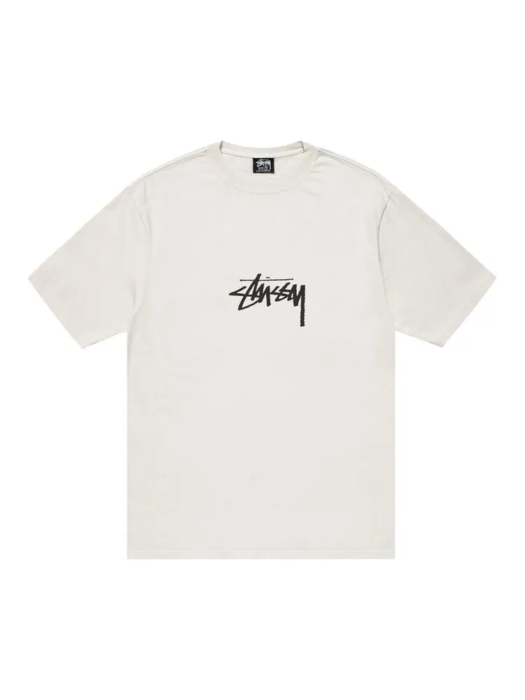 Футболка Stussy Pigment Dyed Small Stock 'Natural' — изображение 1 из 2, белый