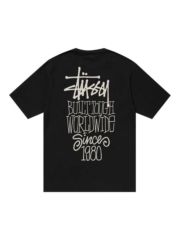 Футболка Stussy Pigment Dyed Built Tough 'Black' — изображение 2 из 2, черный