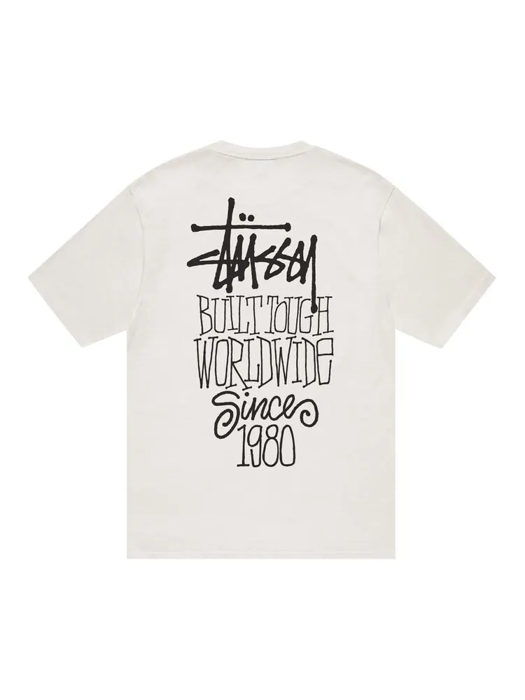 Футболка Stussy Pigment Dyed Built Tough 'Natural' — изображение 2 из 2, белый