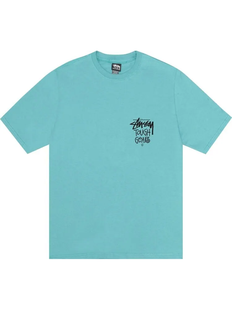 Футболка Stussy Tough Gear 'Ocean' — изображение 1 из 2, бирюзовый