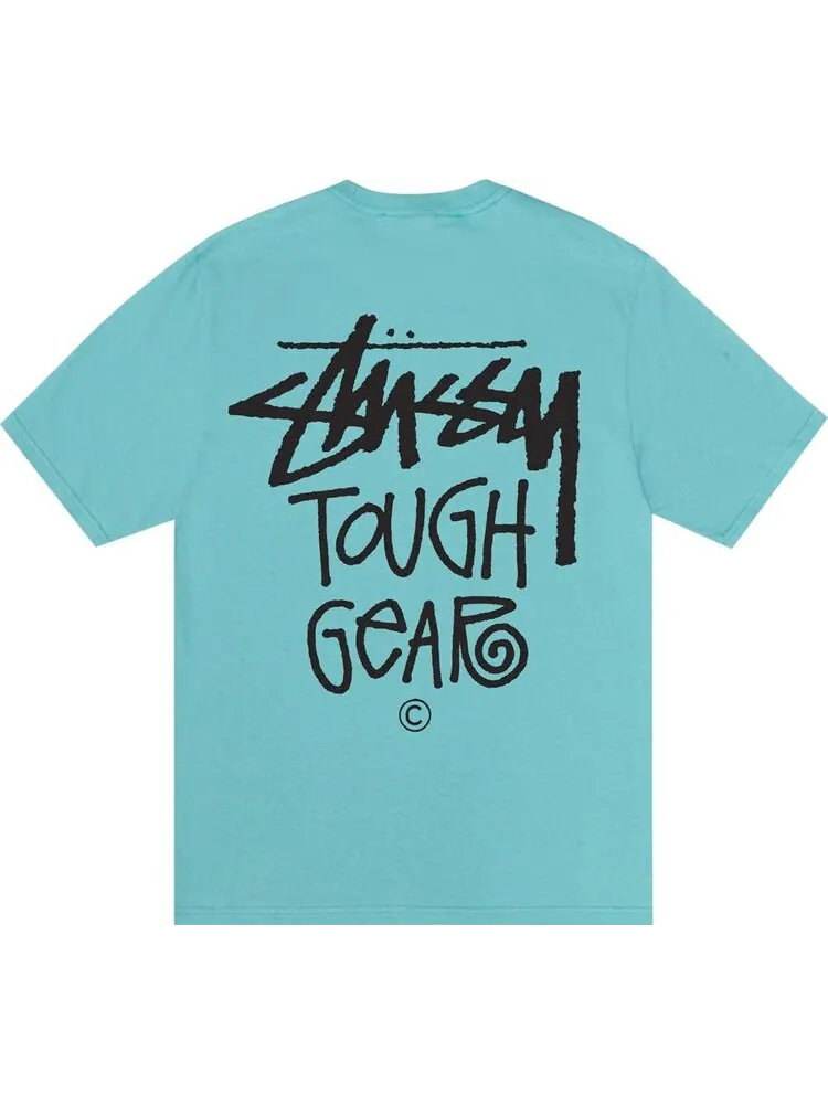 Футболка Stussy Tough Gear 'Ocean' — изображение 2 из 2, бирюзовый