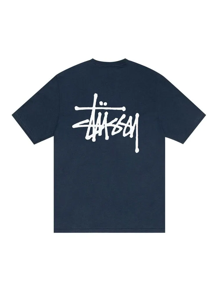Футболка Stussy Basic Tee — изображение 2 из 2, темно-синий