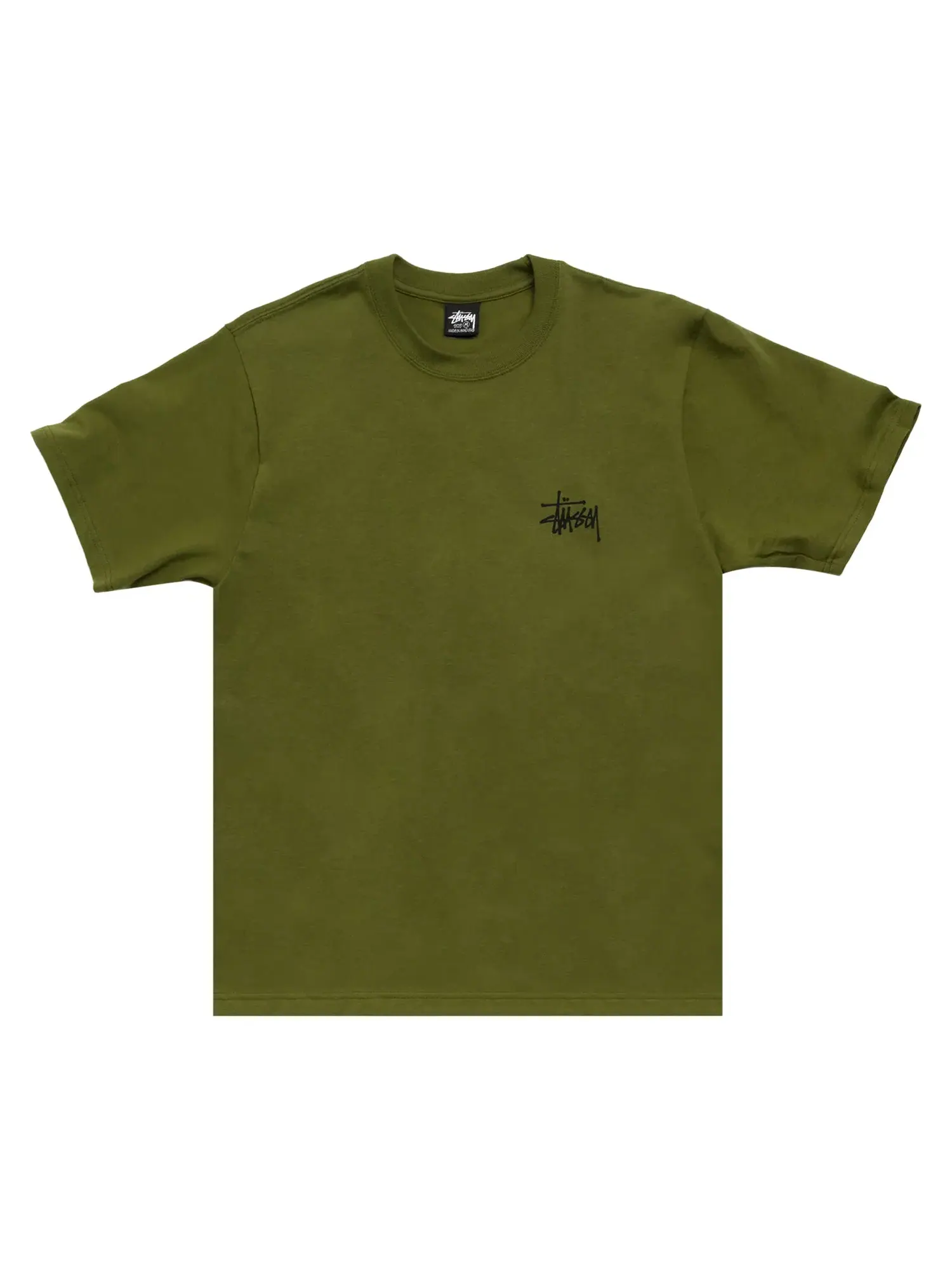 Базовая футболка Stussy Stüssy — изображение 1 из 2, оливковый