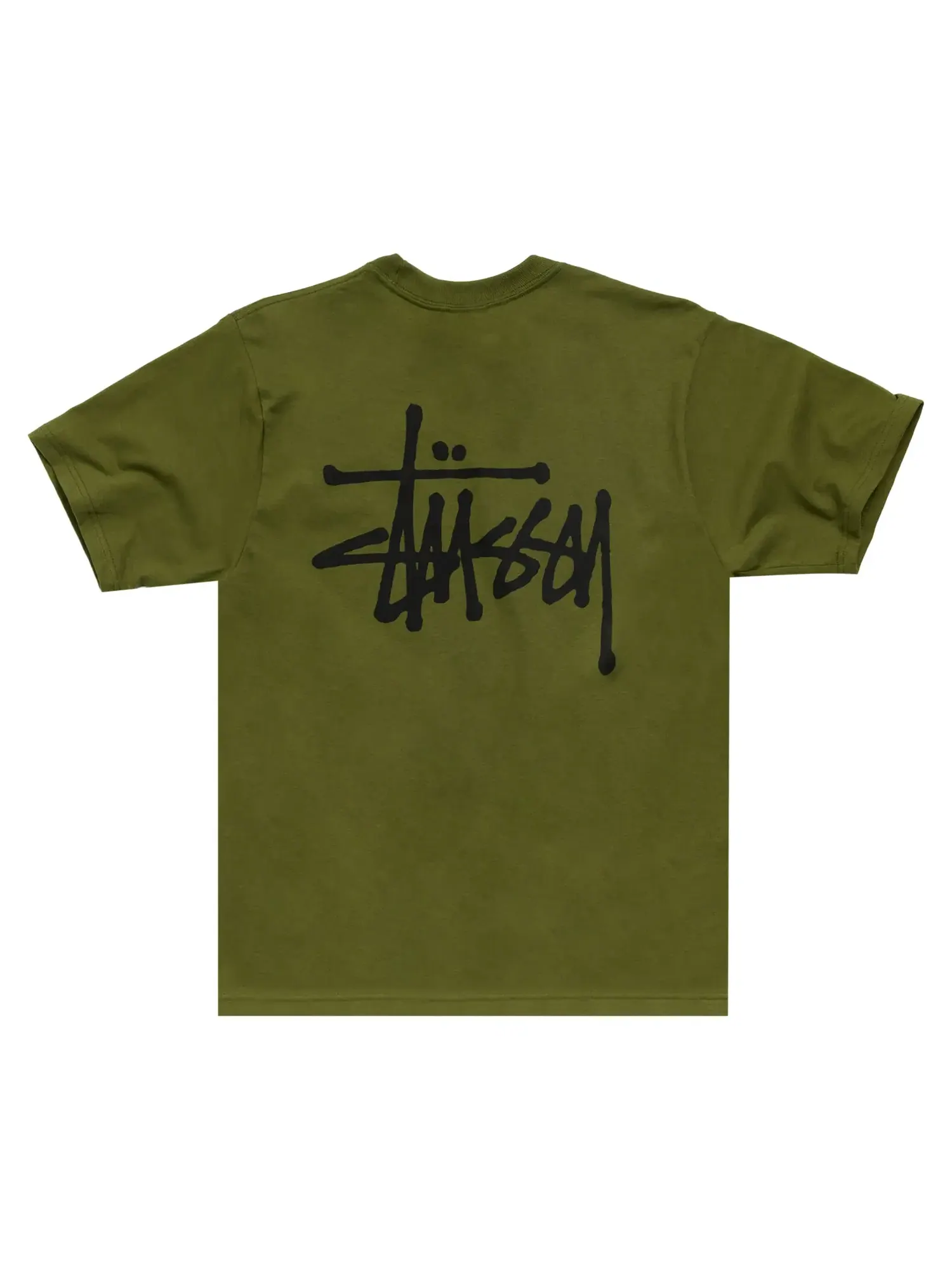 Базовая футболка Stussy Stüssy — изображение 2 из 2, оливковый