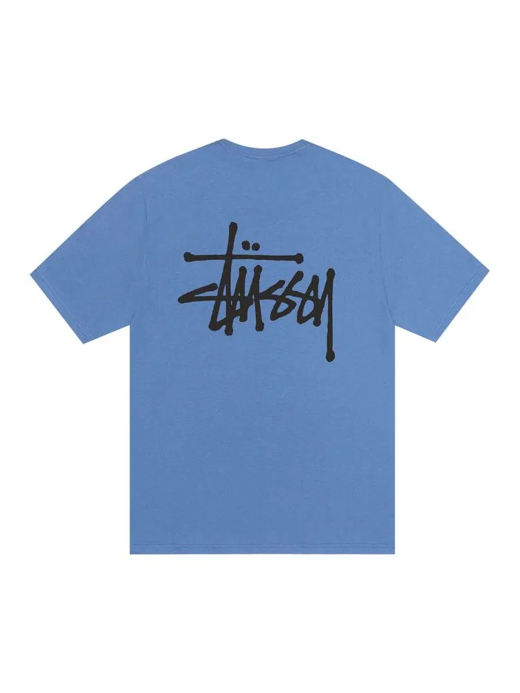 Футболка Stussy Basic Tee — изображение 2 из 2, якиманский синий