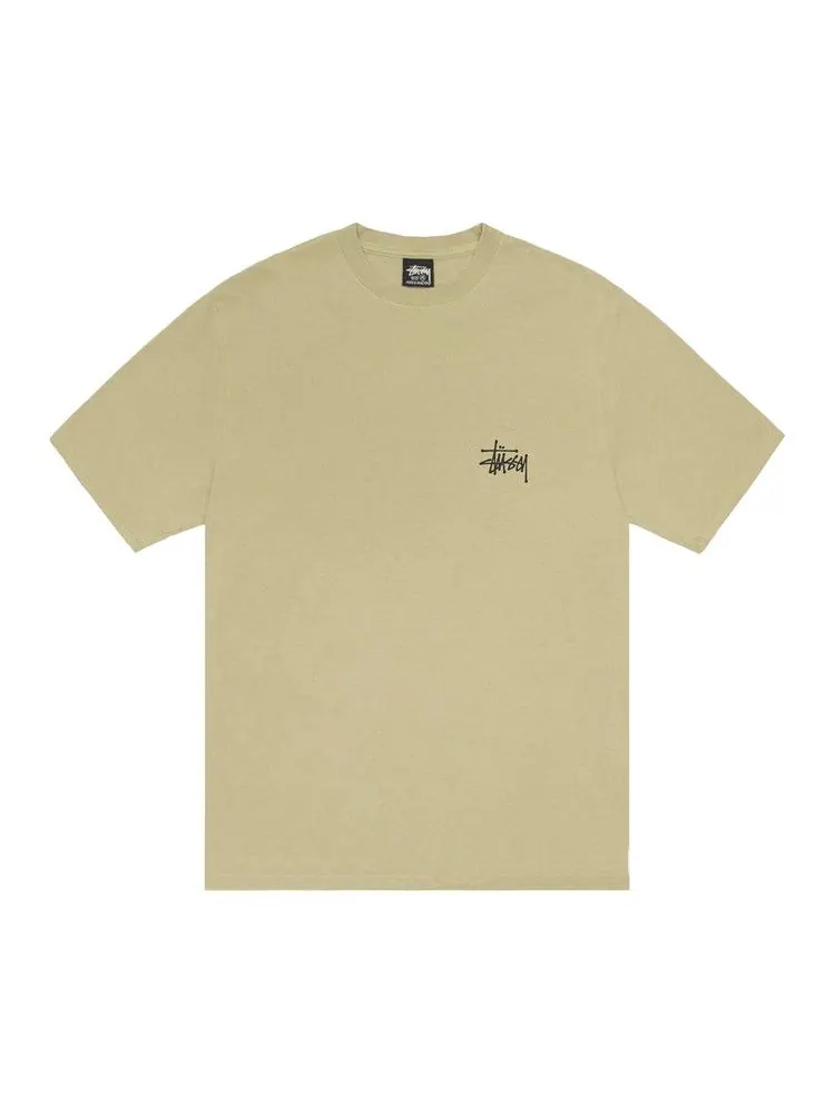 Футболка Stussy Basic Tee Pigment Dyed, Elm — изображение 1 из 2, зеленый