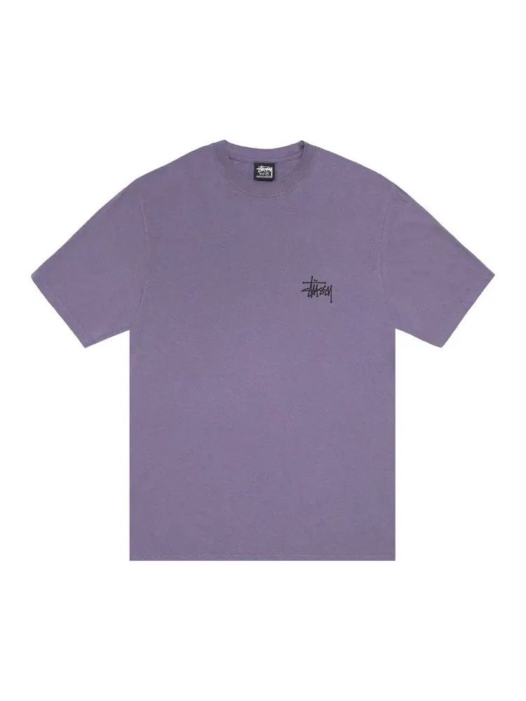 Футболка Stussy Basic Tee Pigment Dyed — изображение 1 из 2, фиолетовый
