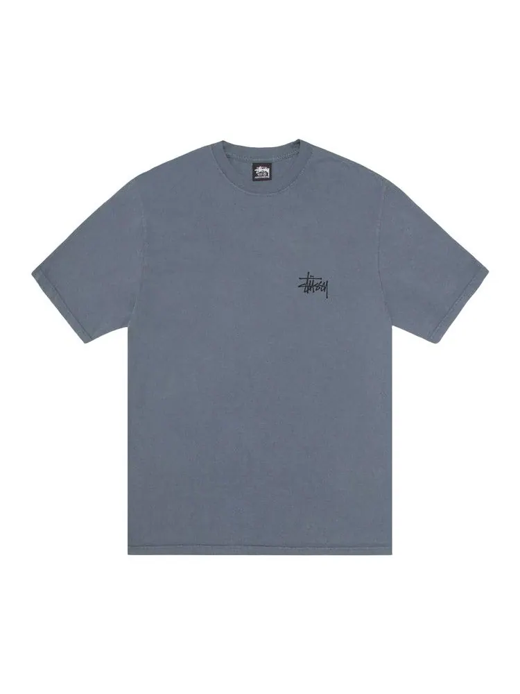 Футболка Stussy Basic Tee Pigment Dyed — изображение 1 из 2, темно-синий