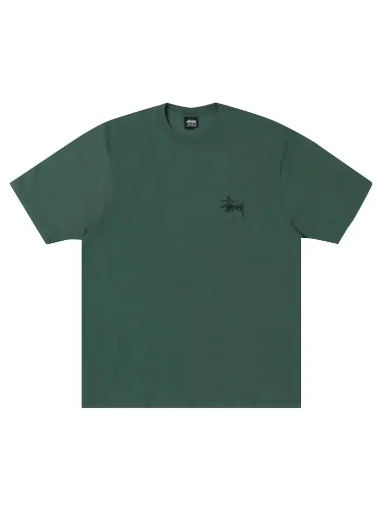 Футболка Stussy Basic Pigment Dyed Tee — изображение 1 из 2, зеленый