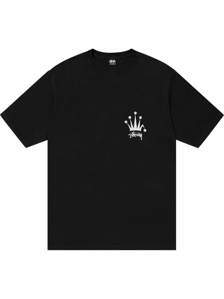 Футболка Stussy Regal Crown Pigment Dyed 'Black' — изображение 1 из 2, черный