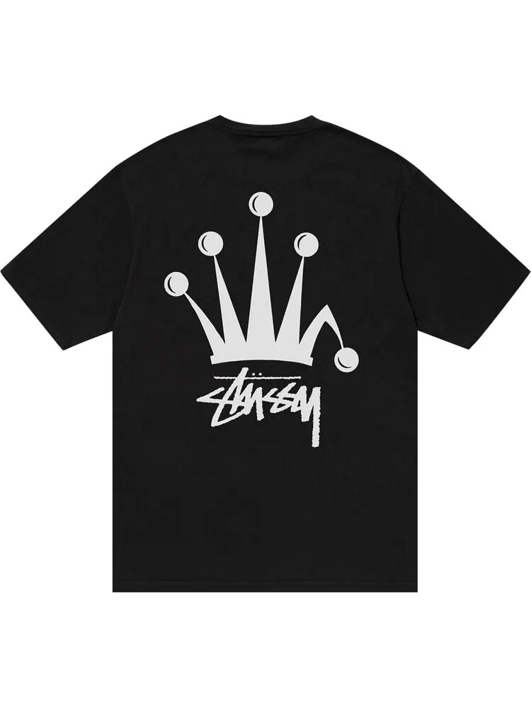 Футболка Stussy Regal Crown Pigment Dyed 'Black' — изображение 2 из 2, черный