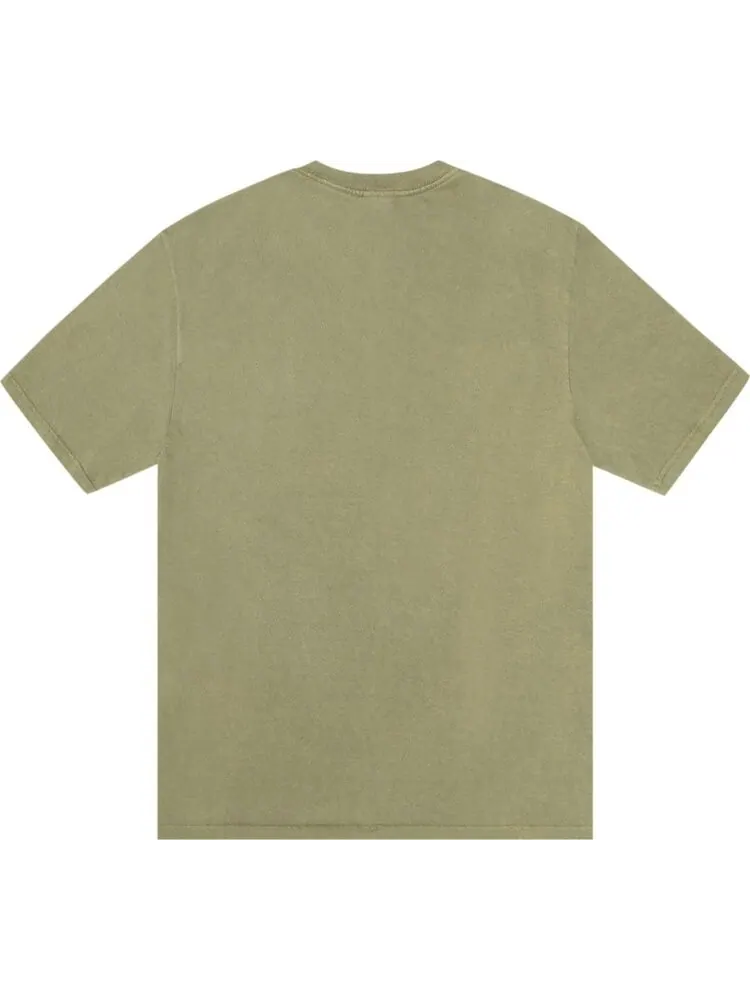 Футболка Stussy Locations Pigment Dyed 'Olive' — изображение 2 из 2, зеленый
