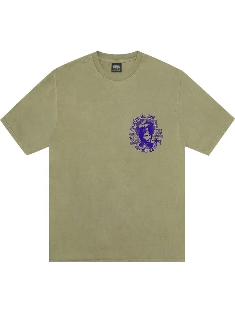 Футболка Stussy Camelot 'Olive' — изображение 1 из 2, зеленый