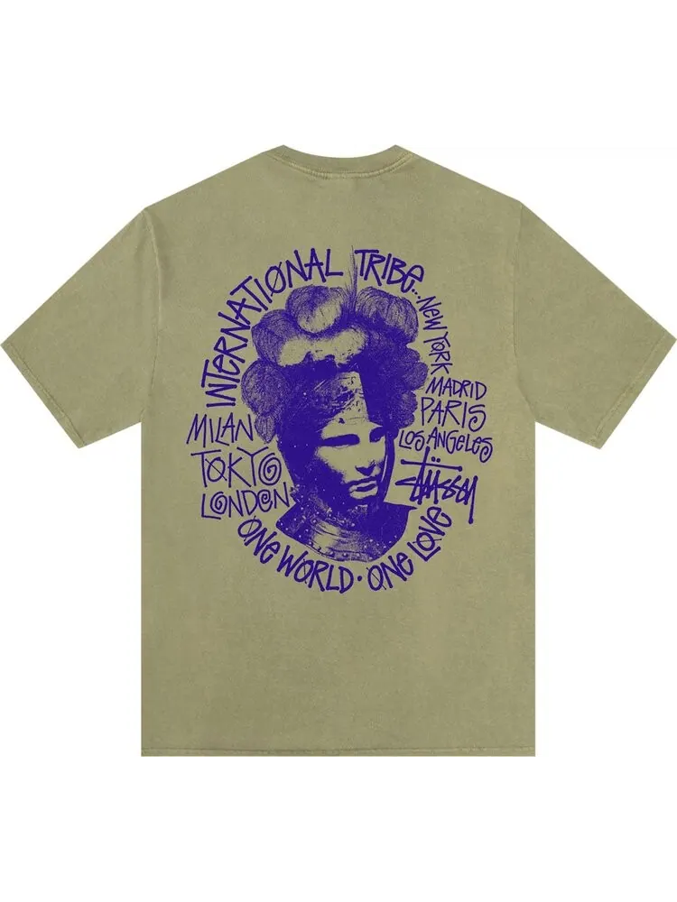 Футболка Stussy Camelot 'Olive' — изображение 2 из 2, зеленый