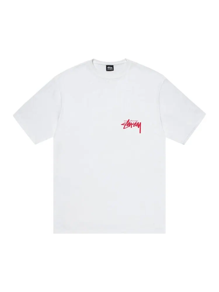 Футболка Stussy Beat Crazy 'White' — изображение 1 из 2, белый