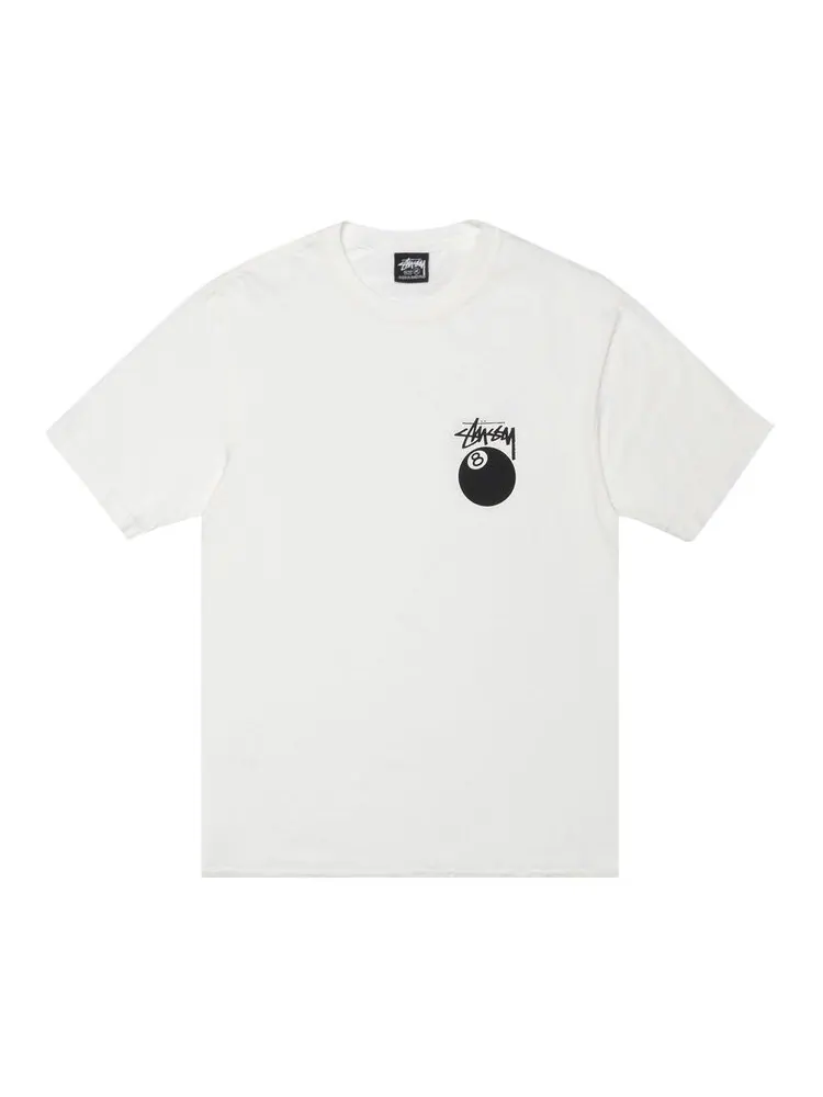Футболка Stussy 8 Ball 'Natural' — изображение 1 из 2, белый