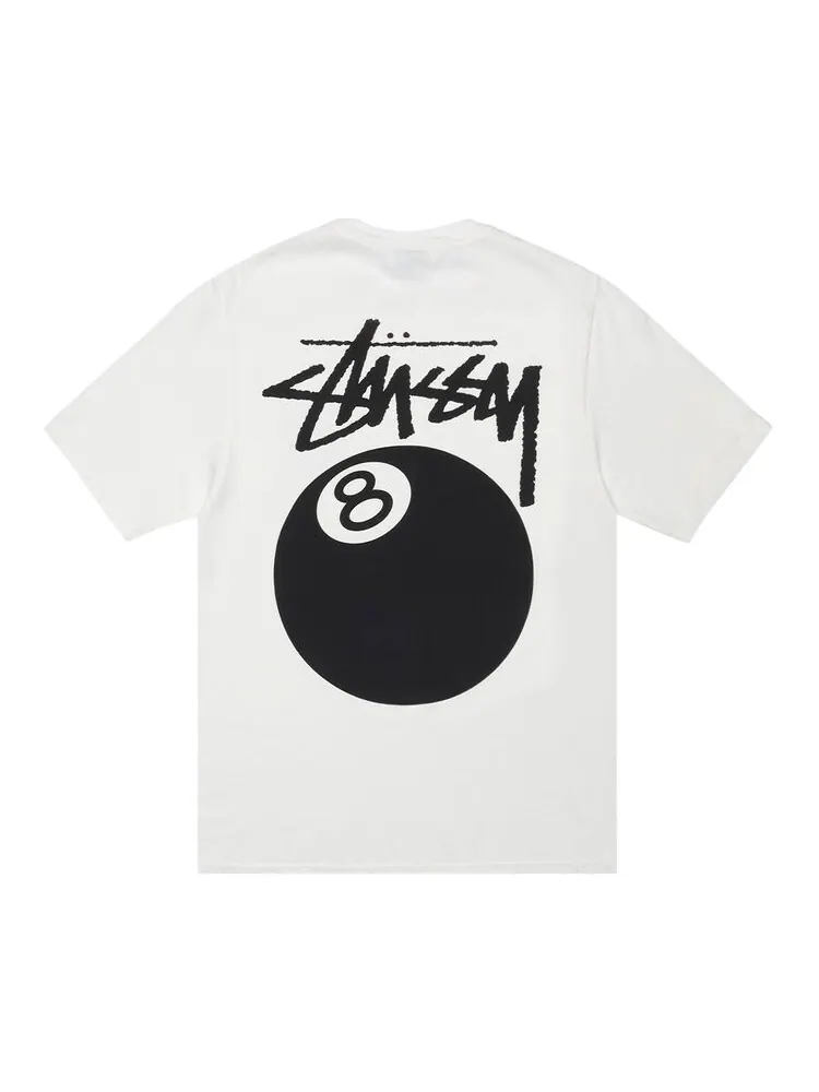 Футболка Stussy 8 Ball 'Natural' — изображение 2 из 2, белый