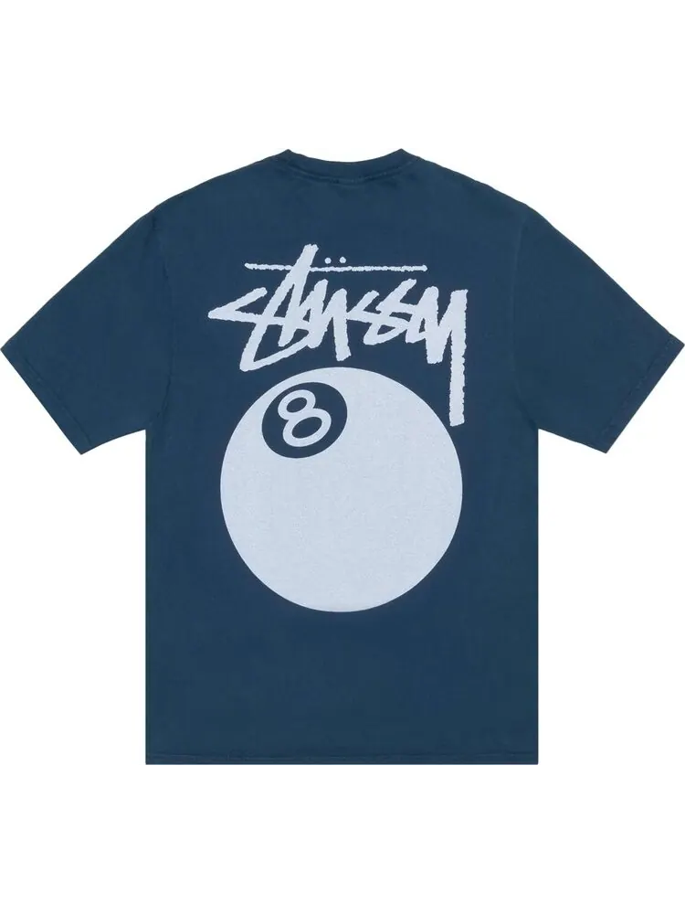 Футболка Stussy 8 Ball 'Navy' — изображение 2 из 2, синий