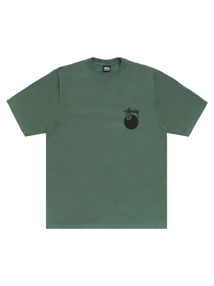 Футболка Stussy 8 Ball Tee, окрашенная пигментом, цвет «сосна» — изображение 1 из 2