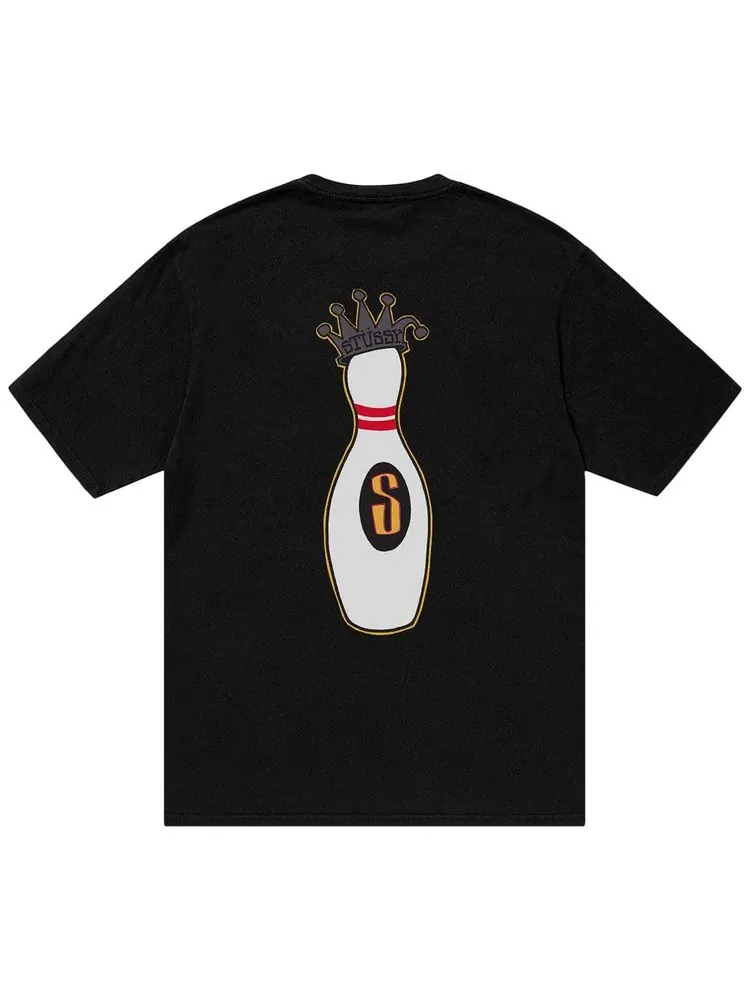 Футболка Stussy Pigment Dyed Kingpin Tee 'Black' — изображение 2 из 2, черный