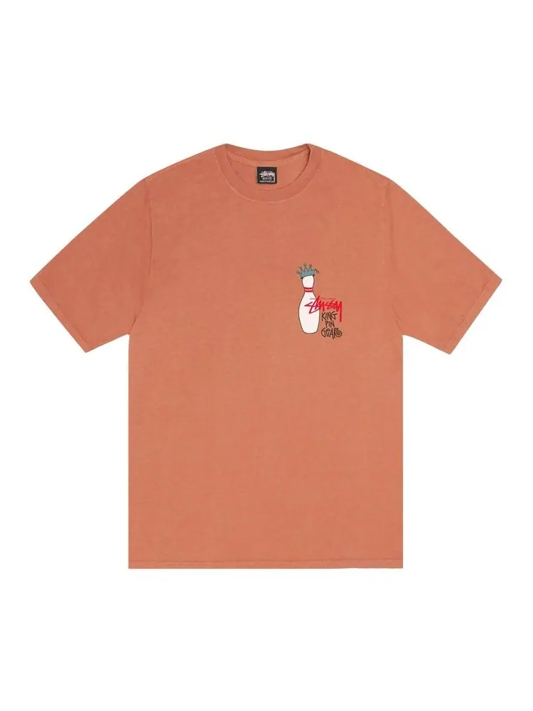 Футболка Stussy Pigment Dyed Kingpin Tee Rust — изображение 1 из 2, оранжевый