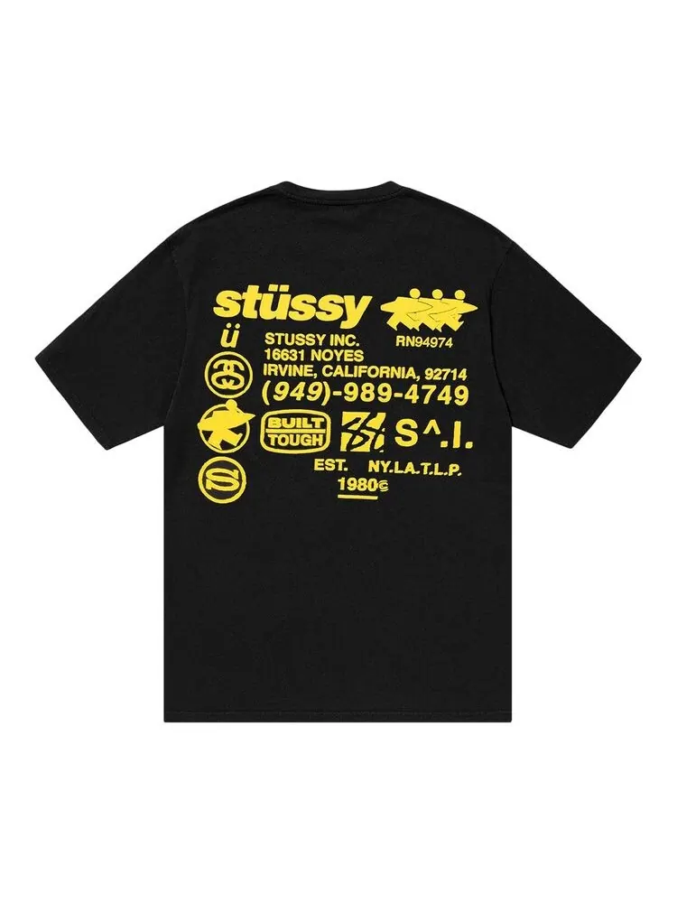 Футболка Stussy Pigment Dyed DNA Tee Black — изображение 2 из 2, черный