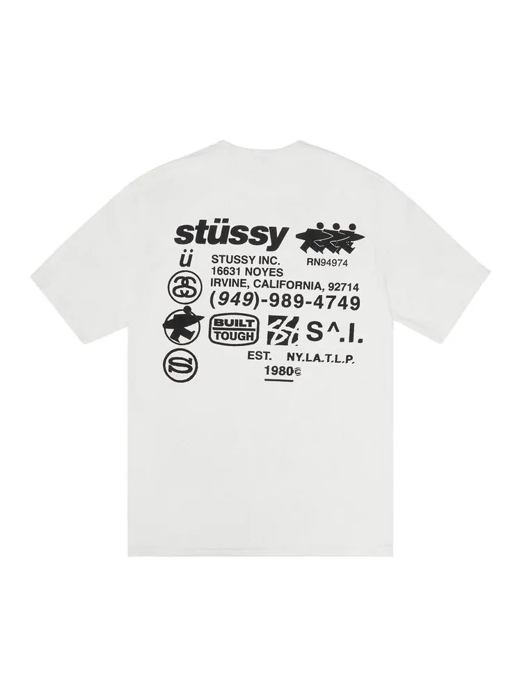 Футболка Stussy Pigment Dyed DNA Tee Natural — изображение 2 из 2, кремовый