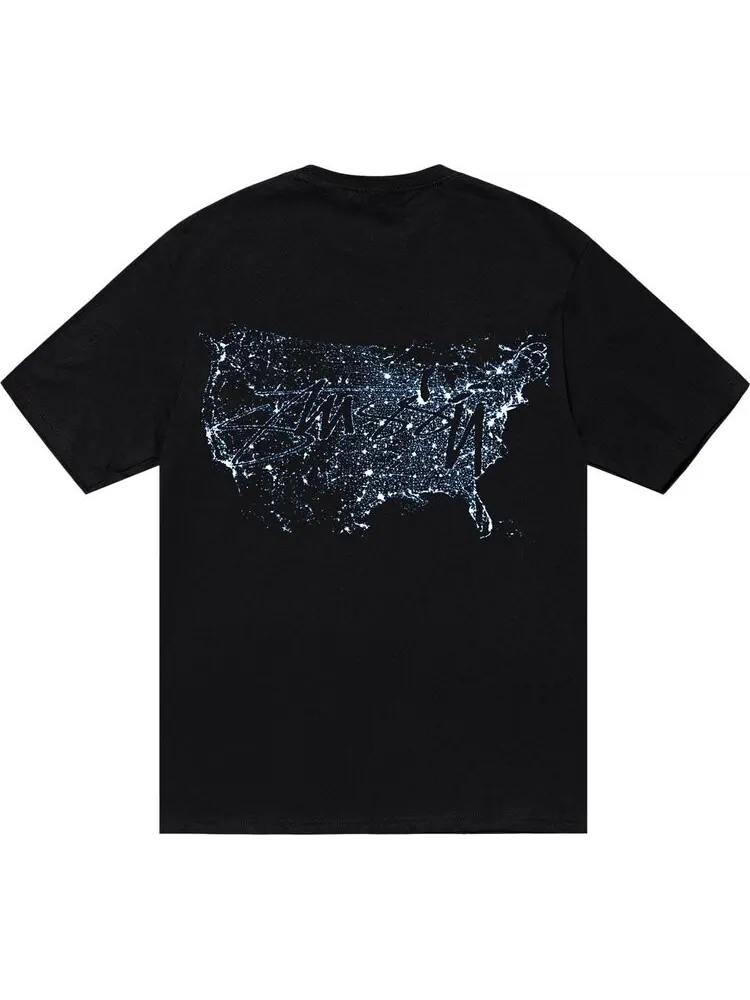 Футболка Stussy Night Lights 'Black' — изображение 2 из 2, черный