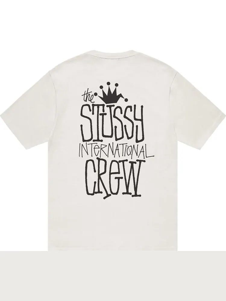 Футболка Stussy Crown International 'Natural' — изображение 2 из 2, бежевый