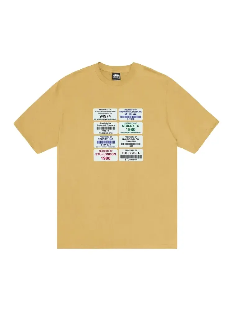 Футболка Stussy Codes 'Curry' — изображение 1 из 1, оранжевый