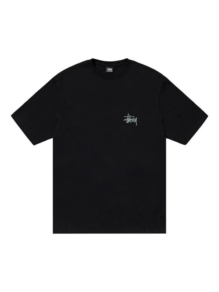 Футболка Stussy Built In USA Tee Pigment Dyed 'Black' — изображение 1 из 2, черный