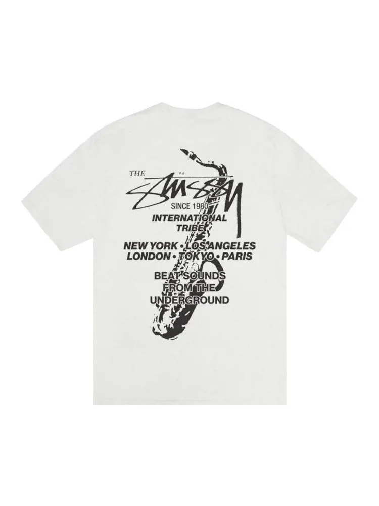 Футболка Stussy Beat Sounds Pigment Dyed Tee — изображение 2 из 2, белый