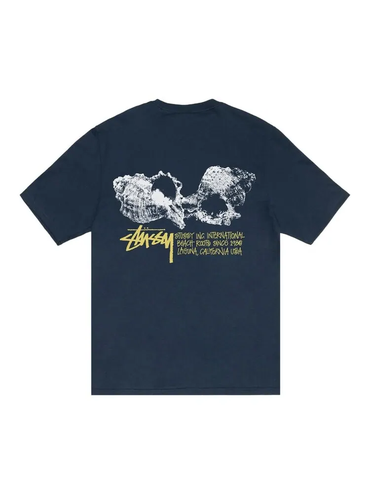 Футболка Stussy Shells Tee — изображение 2 из 2, темно-синий